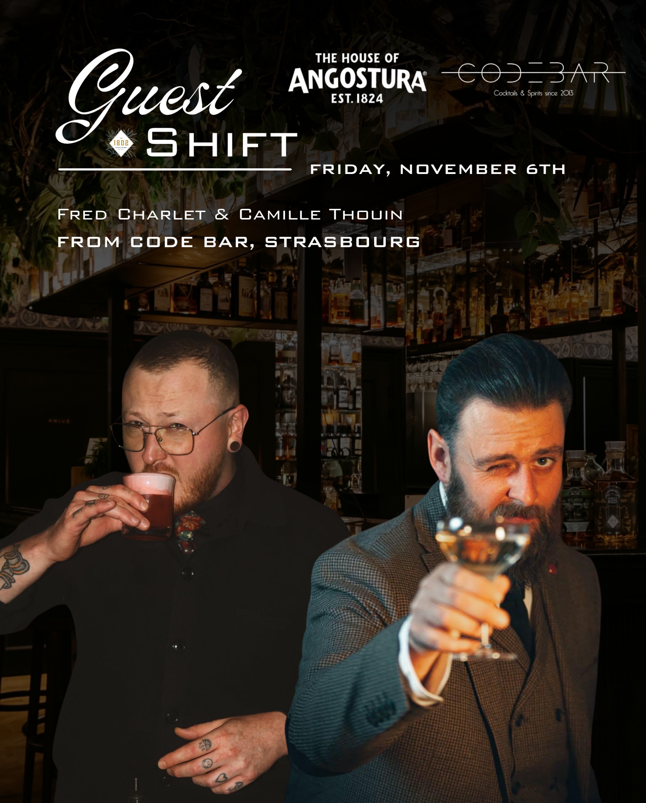 Visuel de l'event Code Bar Strasbourg x Angostura x 1802